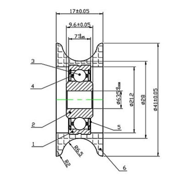 U shape door roller 