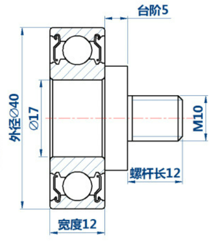 Threaded Metal Bearing Roller for Stainless Steel Shafts